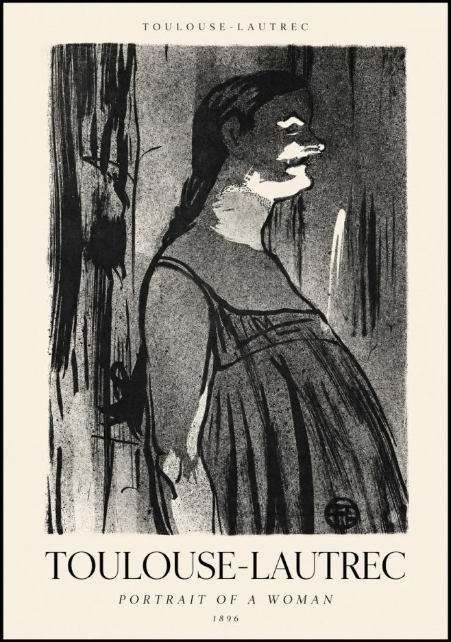 Toulouse-Lautrec Portrait of a Woman III No1 - Poszter