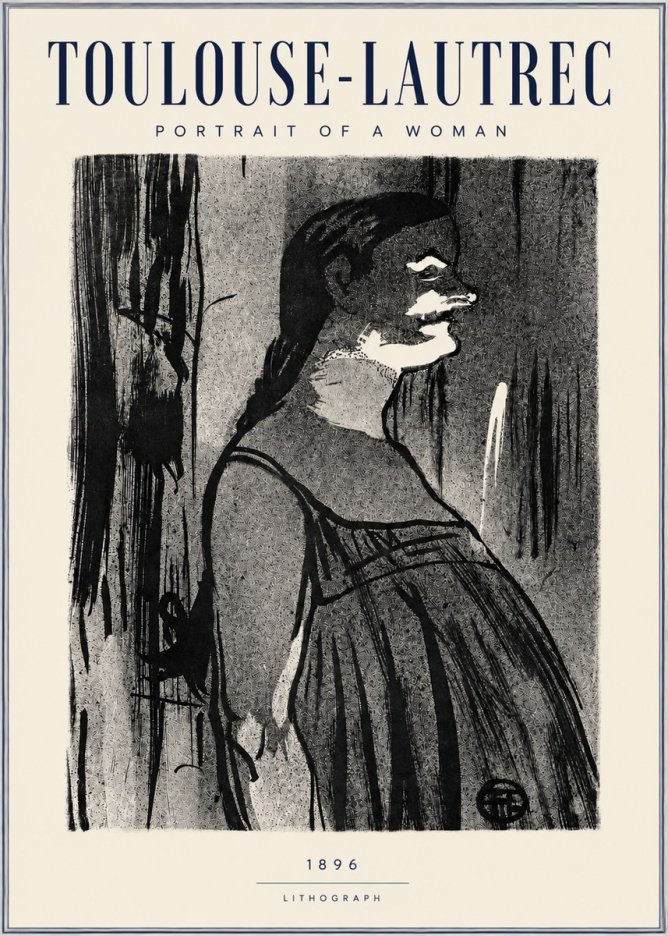 Toulouse-Lautrec Portrait of a Woman III No3 - Poszter