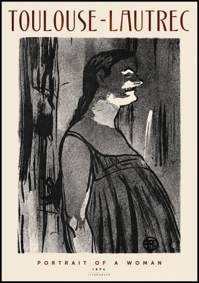 Toulouse-Lautrec Portrait of a Woman III No4 - Poszter