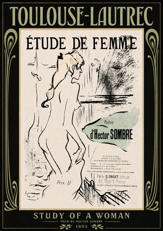 Toulouse-Lautrec Étude De Femme No6 - Poszter