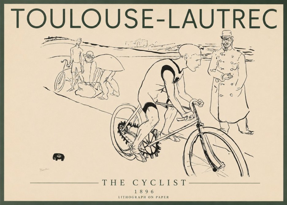 Toulouse-Lautrec The Cyclist No3 - Poszter