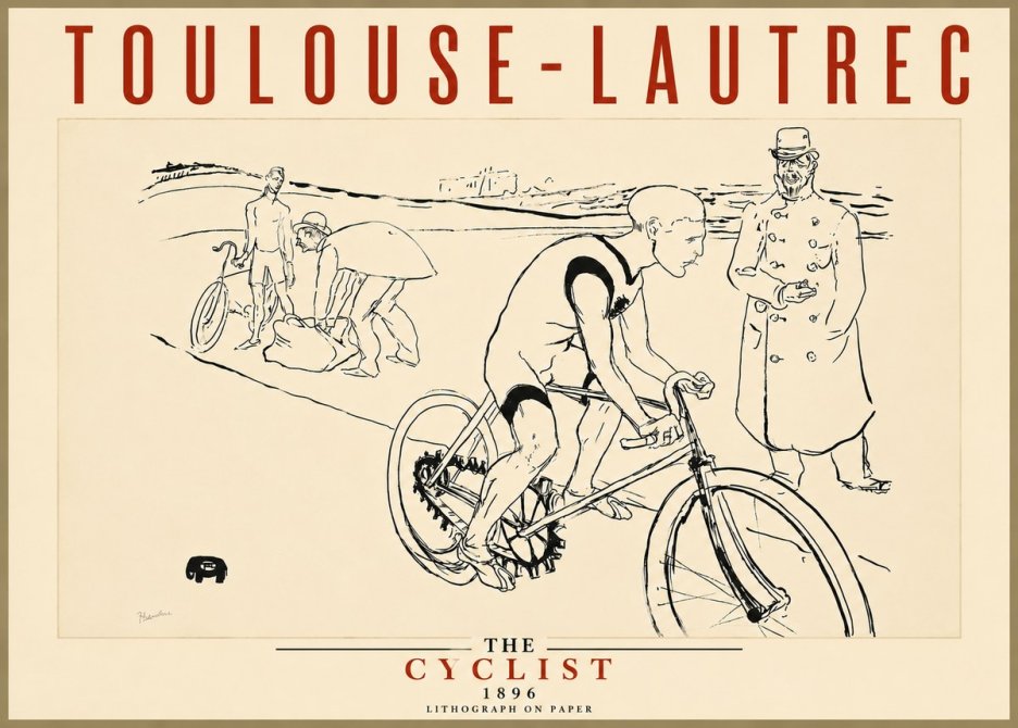 Toulouse-Lautrec The Cyclist No5 - Poszter