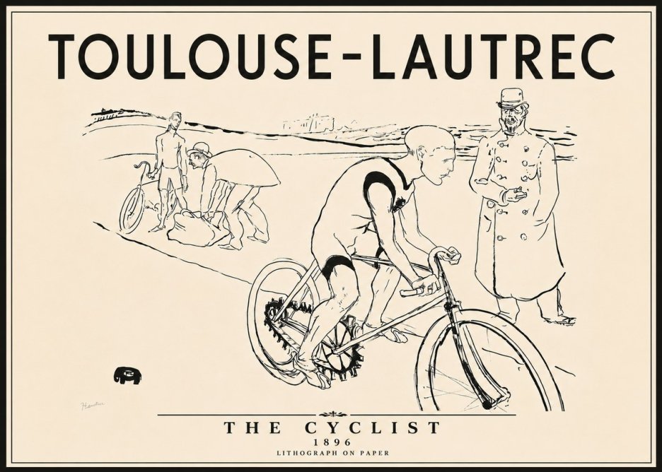 Toulouse-Lautrec The Cyclist No6 - Poszter