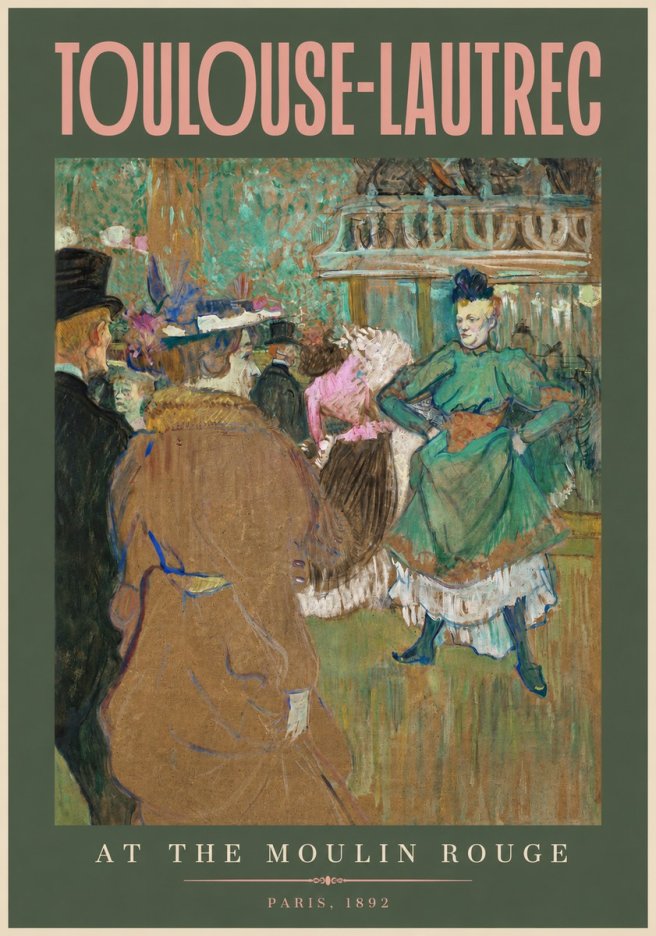 Toulouse-Lautrec At the Moulin Rouge XIII No2 - Poszter