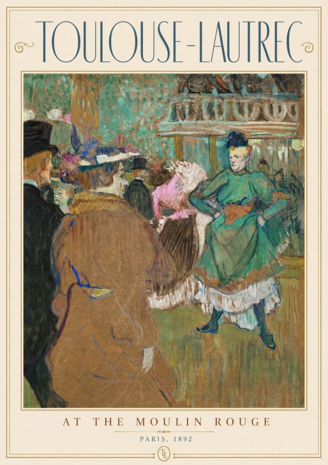 Toulouse-Lautrec At the Moulin Rouge XIII No3 - Poszter