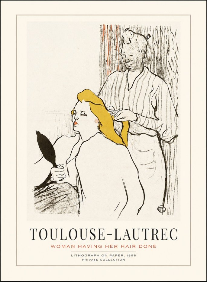 Toulouse-Lautrec Woman Having Her Hair Done No1 - Poszter