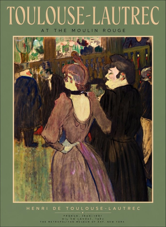 Toulouse-Lautrec At the Moulin Rouge XIV No2 - Poszter