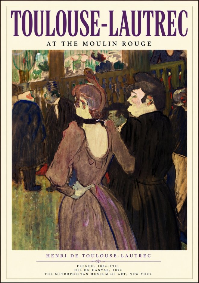 Toulouse-Lautrec At the Moulin Rouge XIV No3 - Poszter