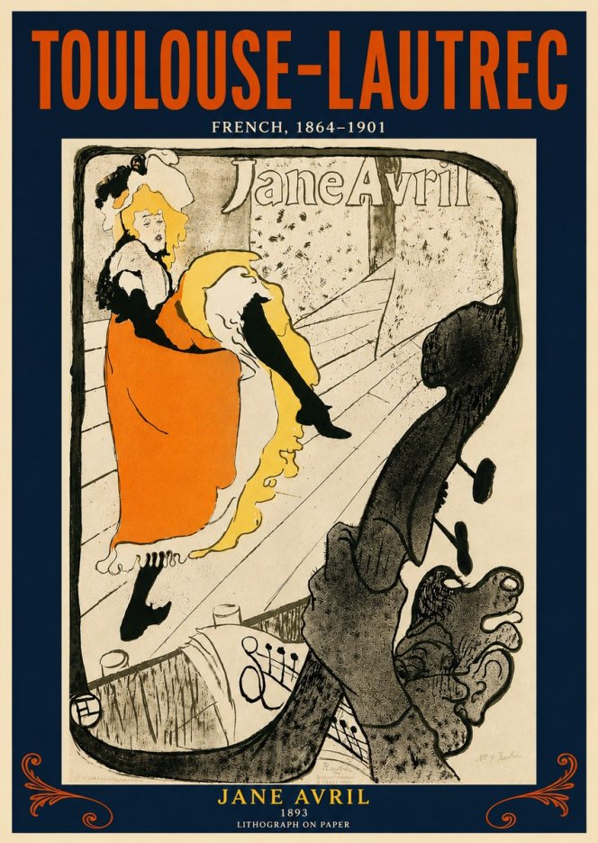Toulouse-Lautrec Jane Avril II No4 - Poszter