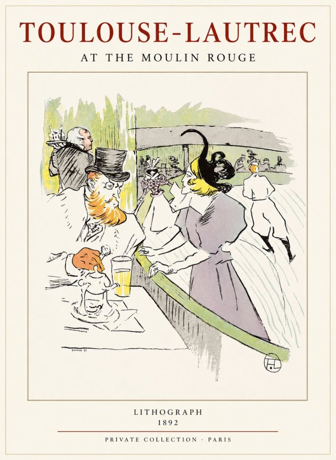 Toulouse-Lautrec At the Moulin Rouge XV No1 - Poszter