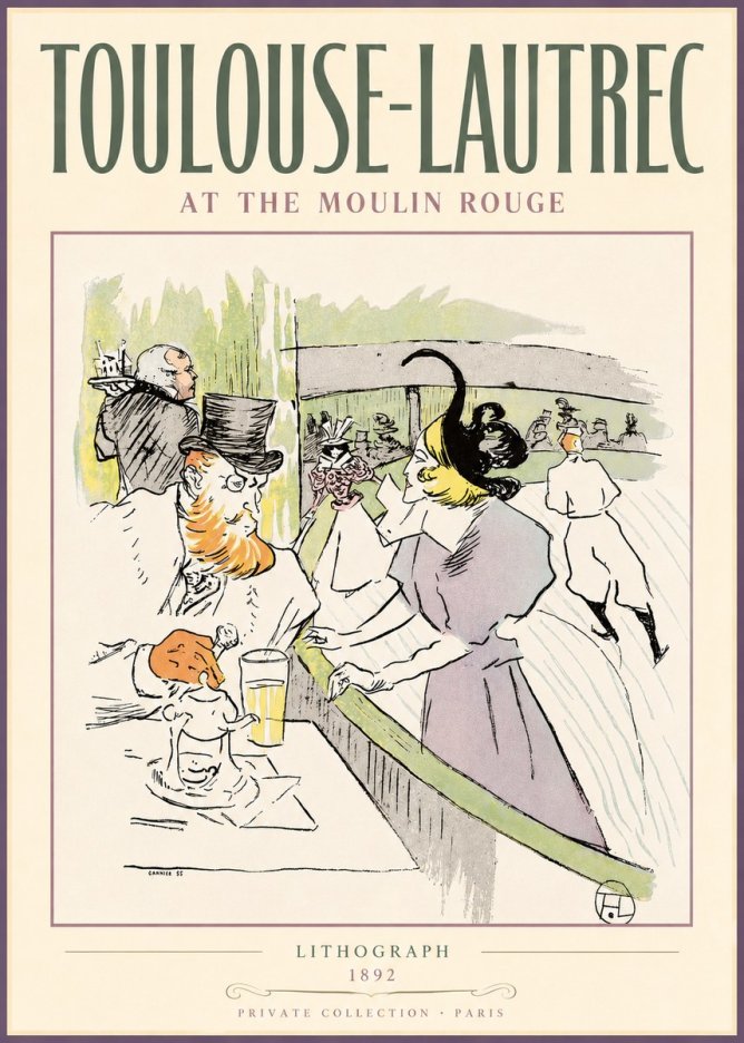 Toulouse-Lautrec At the Moulin Rouge XV No3 - Poszter
