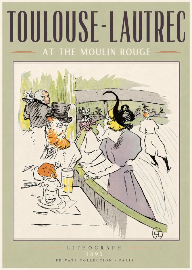 Toulouse-Lautrec At the Moulin Rouge XV No4 - Poszter