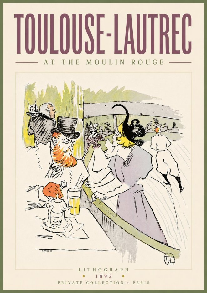 Toulouse-Lautrec At the Moulin Rouge XV No6 - Poszter