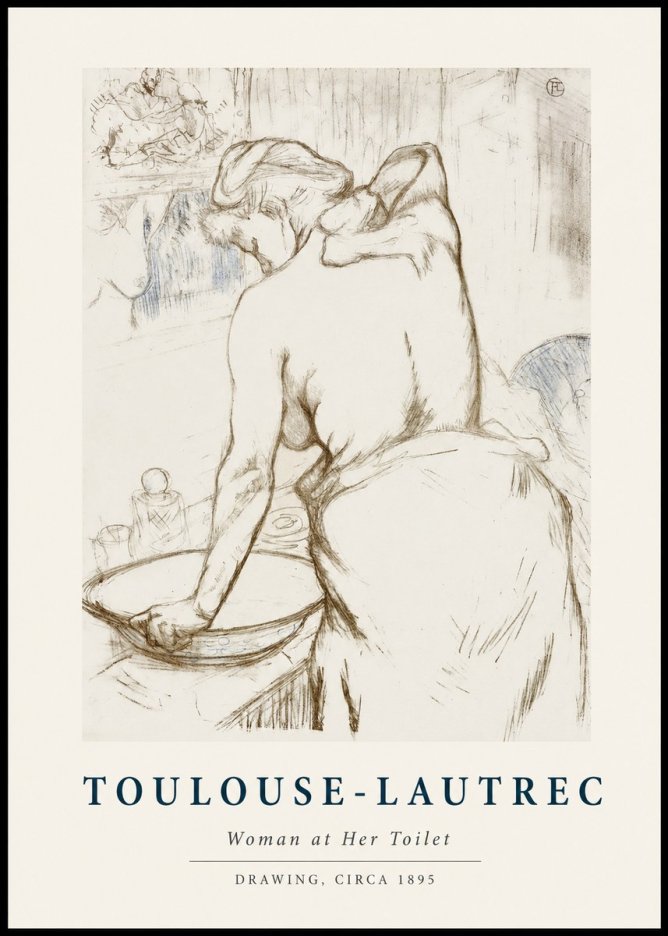Toulouse-Lautrec Woman at Her Toilet No1 - Poszter