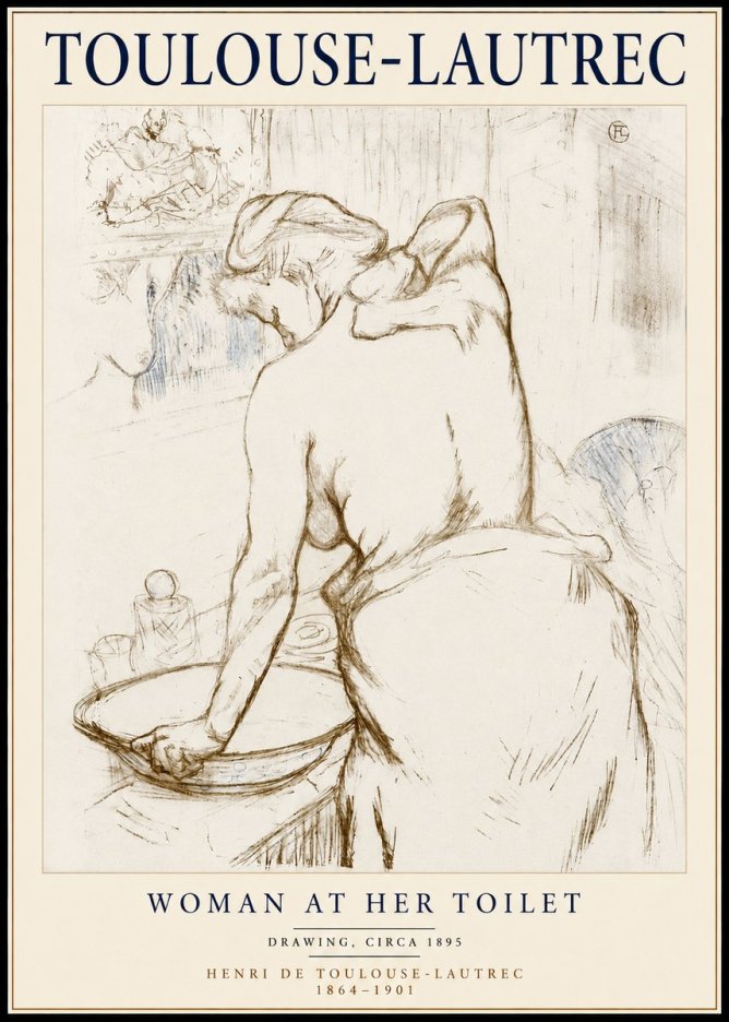 Toulouse-Lautrec Woman at Her Toilet No4 - Poszter