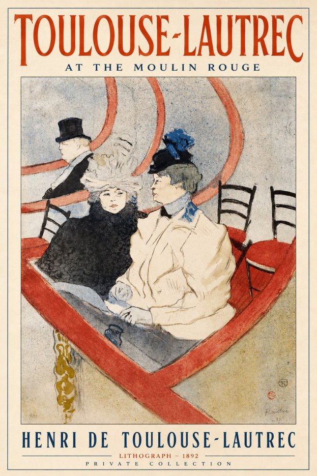 Toulouse-Lautrec At the Moulin Rouge XVI No2 - Poszter