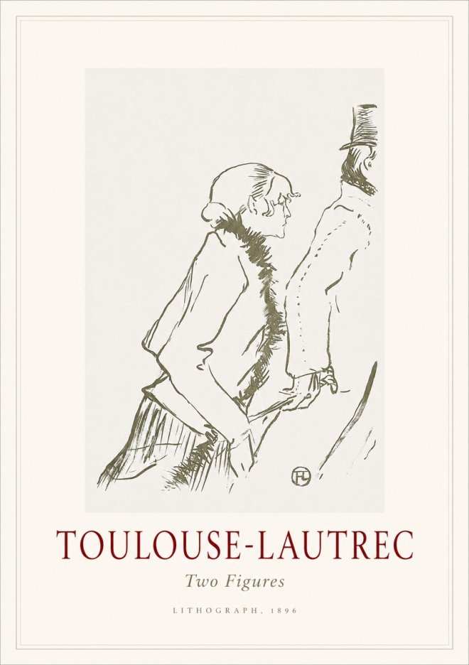 Toulouse-Lautrec Two Figures No1 - Poszter