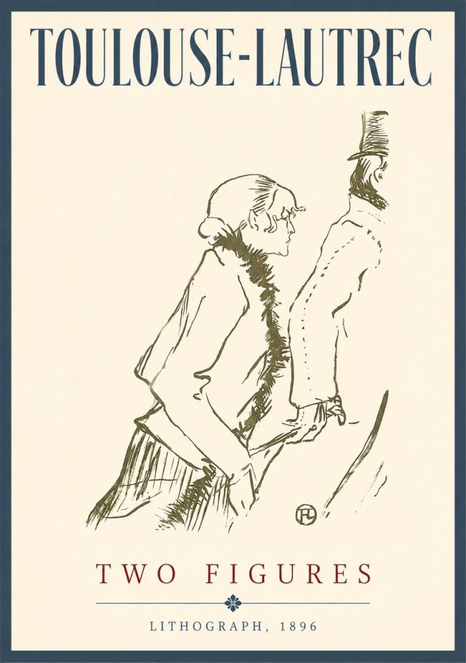 Toulouse-Lautrec Two Figures No3 - Poszter