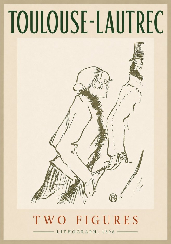 Toulouse-Lautrec Two Figures No4 - Poszter