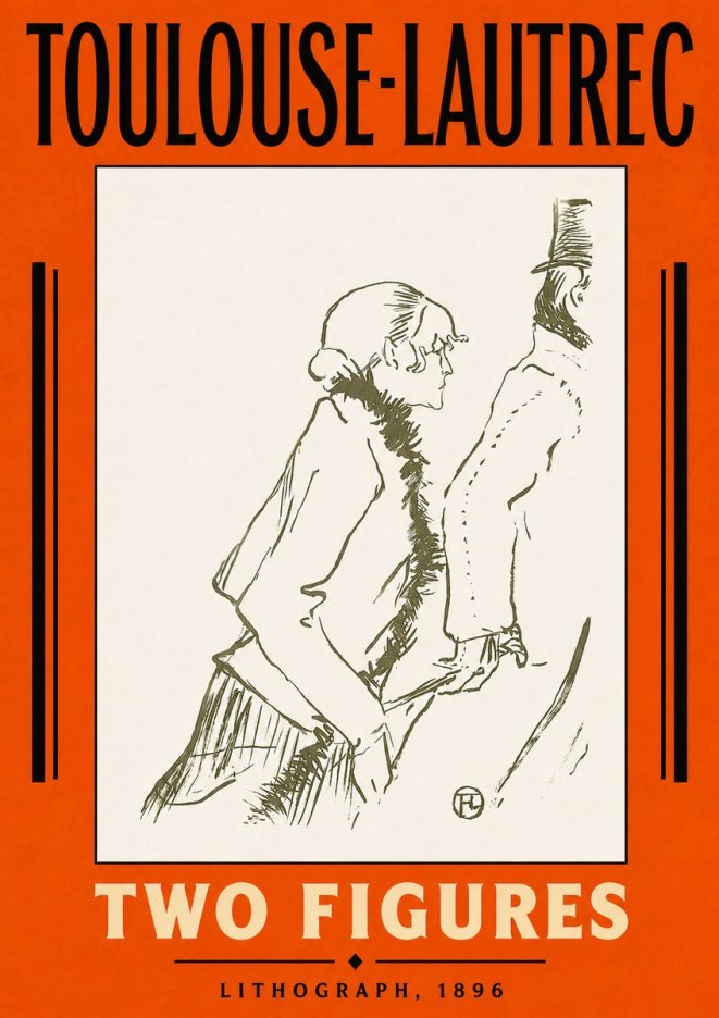 Toulouse-Lautrec Two Figures No5 - Poszter