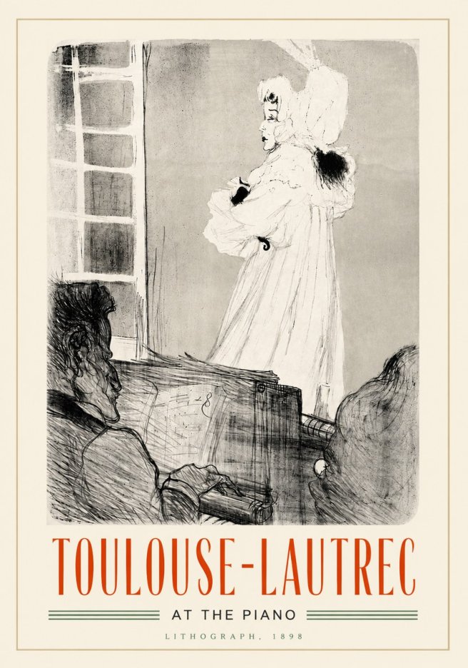 Toulouse-Lautrec At the Piano No4 - Poszter