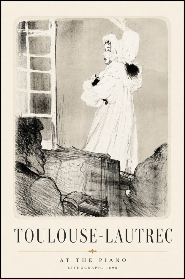 Toulouse-Lautrec At the Piano No6 - Poszter
