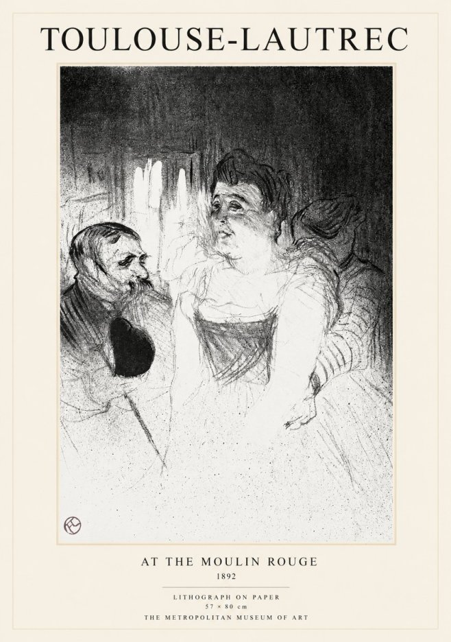 Toulouse-Lautrec At the Moulin Rouge XVII No1 - Poszter