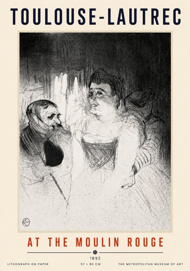 Toulouse-Lautrec At the Moulin Rouge XVII No3 - Poszter