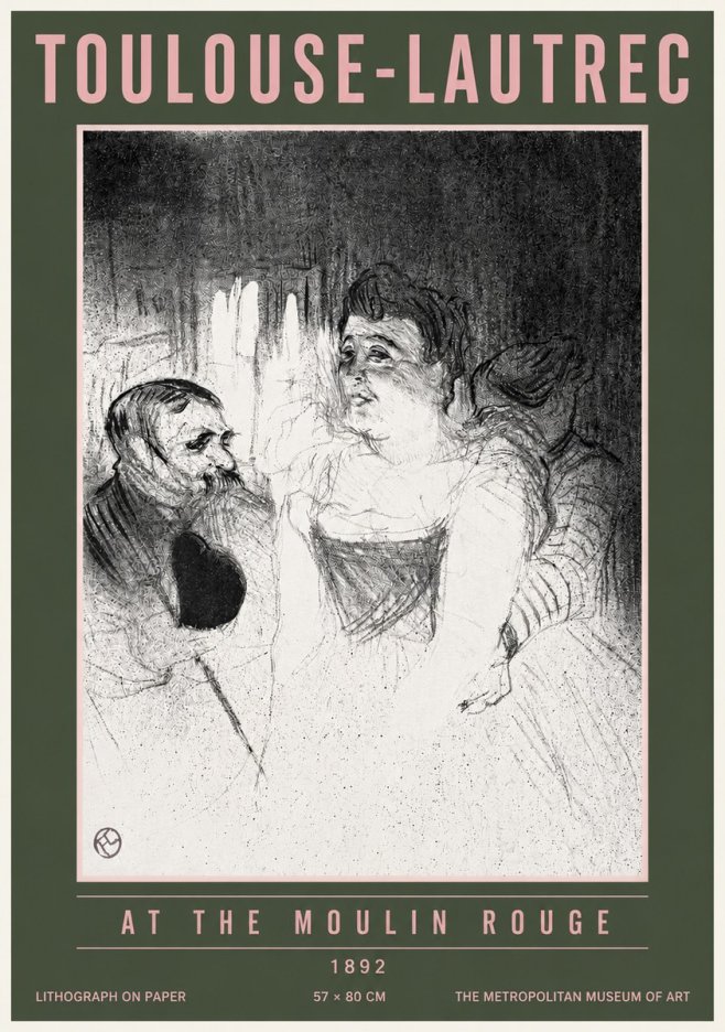 Toulouse-Lautrec At the Moulin Rouge XVII No4 - Poszter