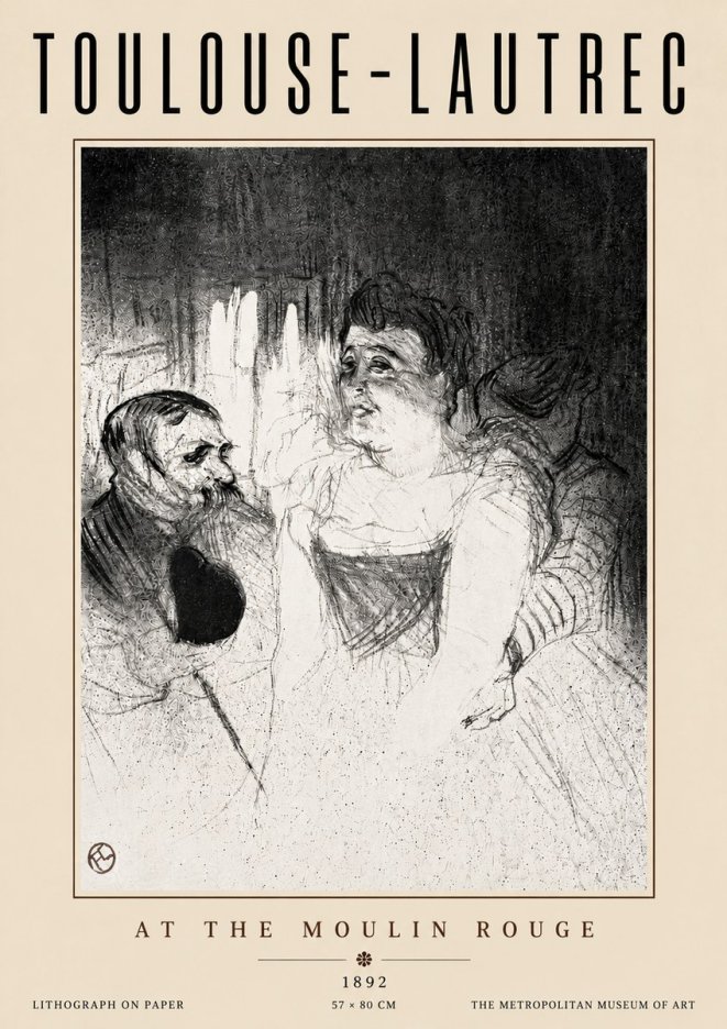 Toulouse-Lautrec At the Moulin Rouge XVII No5 - Poszter