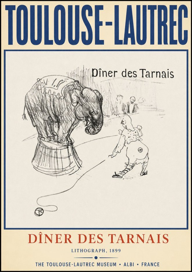 Toulouse-Lautrec Dîner Des Tarnais No2 - Poszter