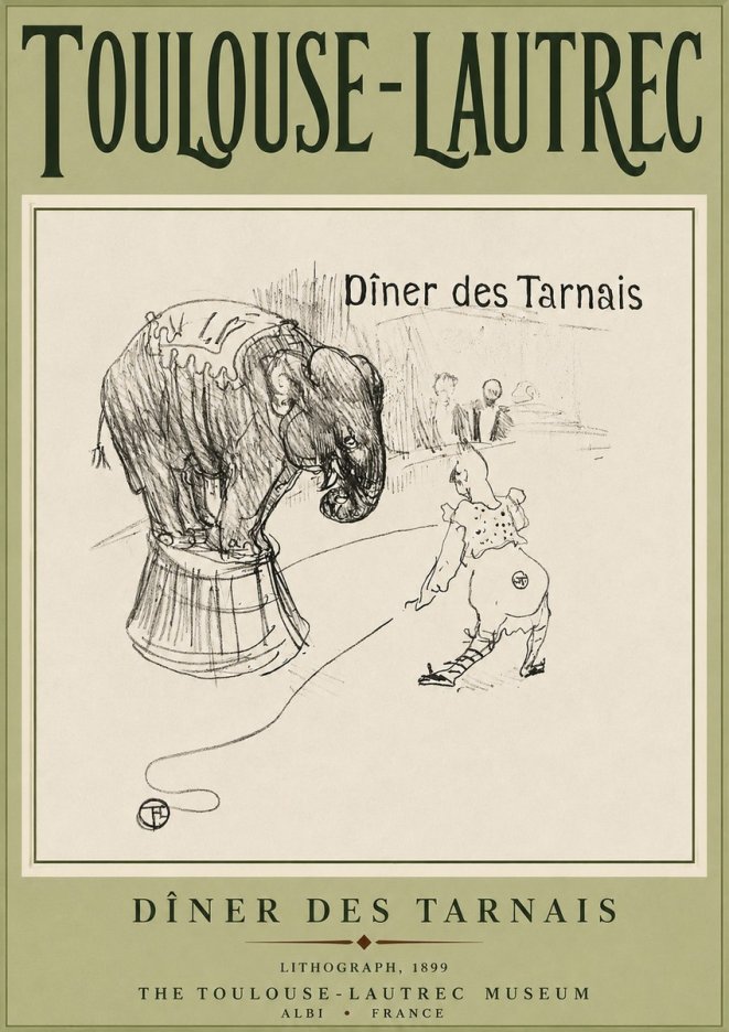 Toulouse-Lautrec Dîner Des Tarnais No3 - Poszter