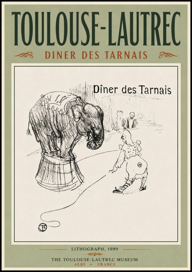 Toulouse-Lautrec Dîner Des Tarnais No5 - Poszter