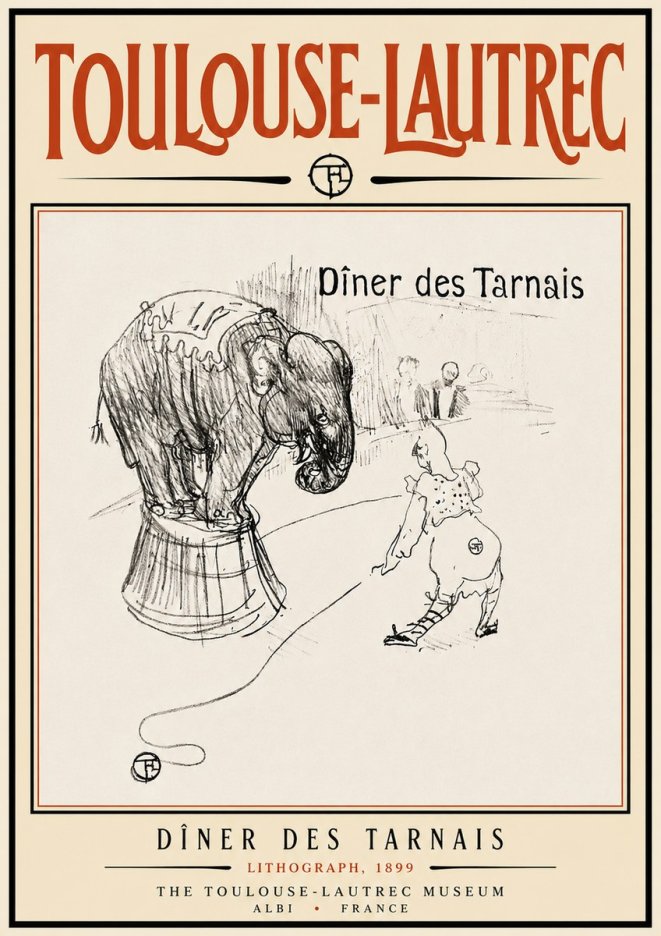 Toulouse-Lautrec Dîner Des Tarnais No6 - Poszter