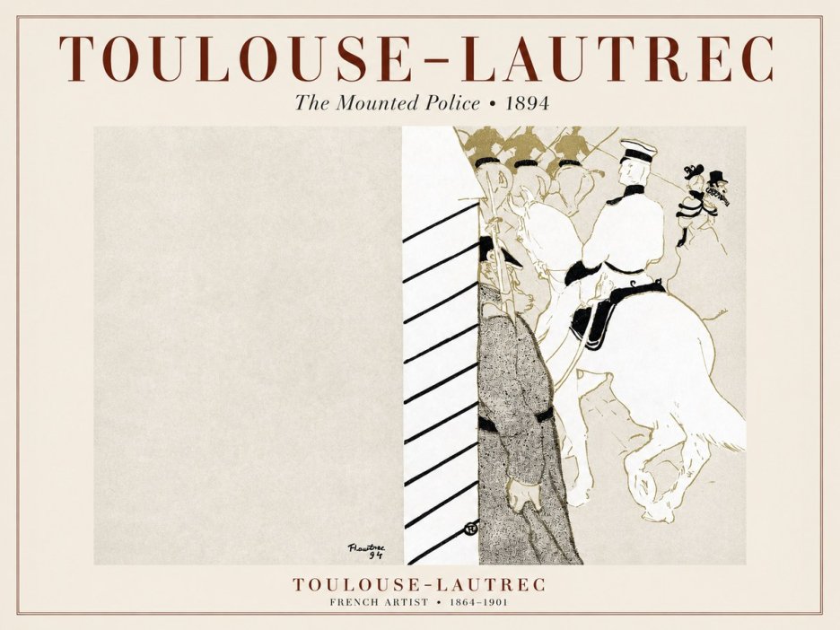 Toulouse-Lautrec The Mounted Police No1 - Poszter