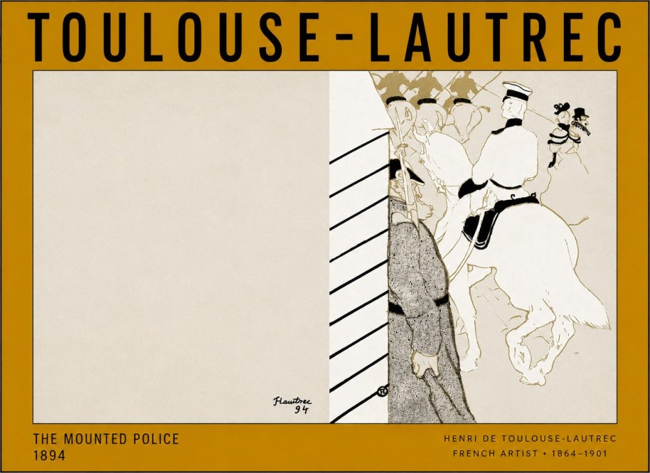 Toulouse-Lautrec The Mounted Police No4 - Poszter