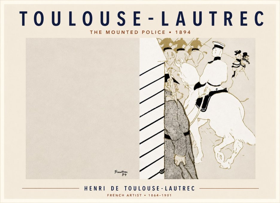 Toulouse-Lautrec The Mounted Police No5 - Poszter