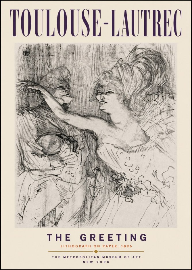 Toulouse-Lautrec The Greeting No2 - Poszter