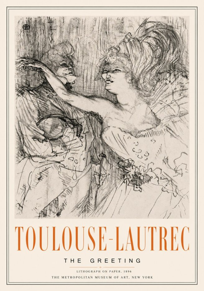 Toulouse-Lautrec The Greeting No6 - Poszter