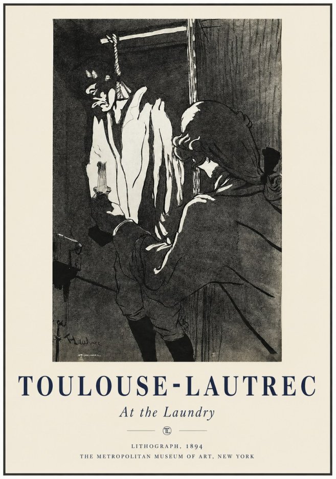 Toulouse-Lautrec At the Laundry No1 - Poszter