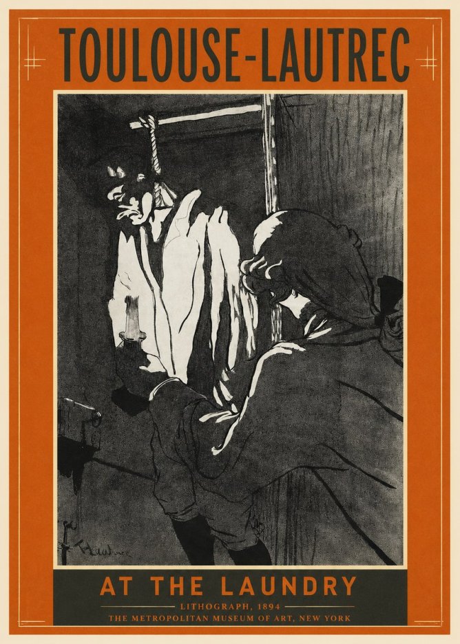 Toulouse-Lautrec At the Laundry No2 - Poszter