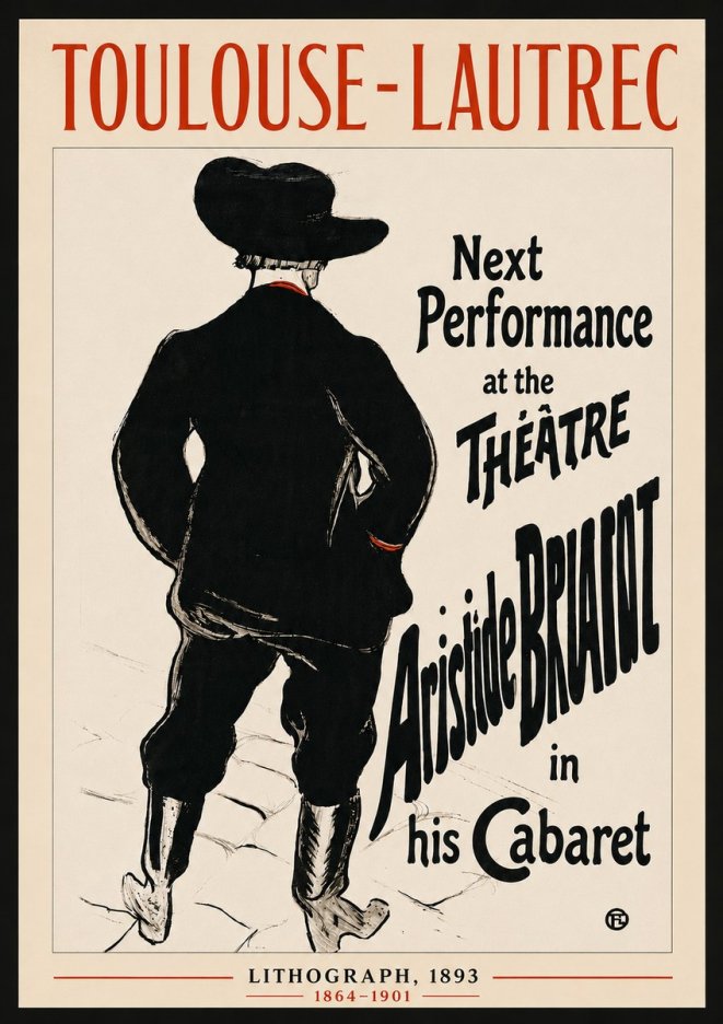 Toulouse-Lautrec Next Performance at the Théâtre Aristide Bruant in His Cabaret No6 - Poszter
