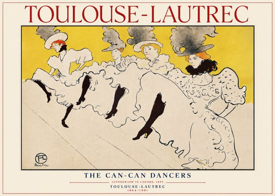 Toulouse-Lautrec The Can-can Dancers No3 - Poszter