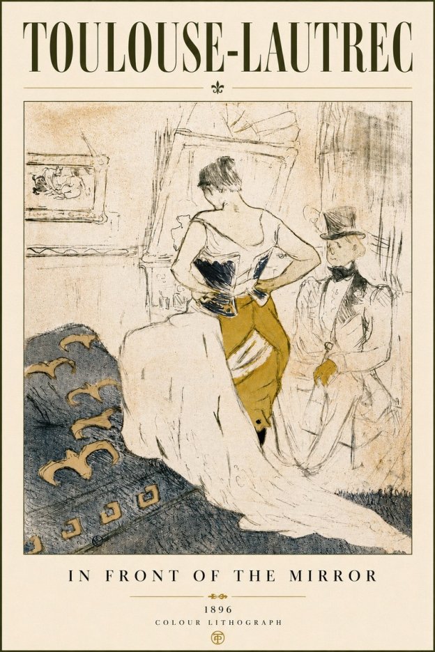 Toulouse-Lautrec In Front of the Mirror No4 - Poszter