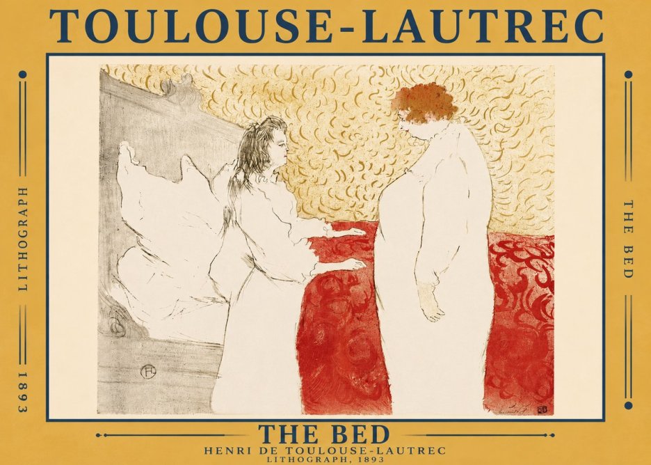 Toulouse-Lautrec The Bed No4 - Poszter