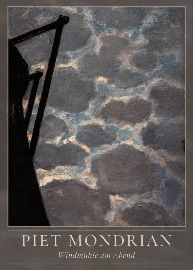 Piet Mondrian Windmühle Am Abend I No4 - Poszter