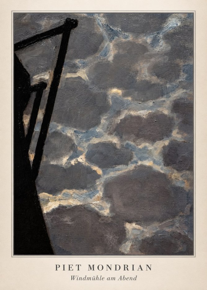 Piet Mondrian Windmühle Am Abend I No6 - Poszter