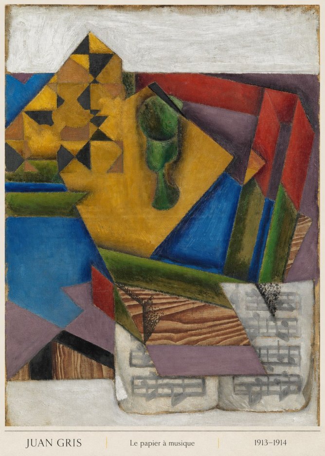 Juan Gris Le Papier À Musique No6 - Poszter