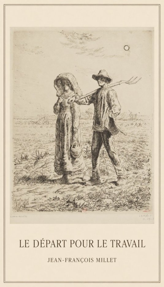 Jean-François Millet Le Départ Pour Le Travail II No1 - Poszter