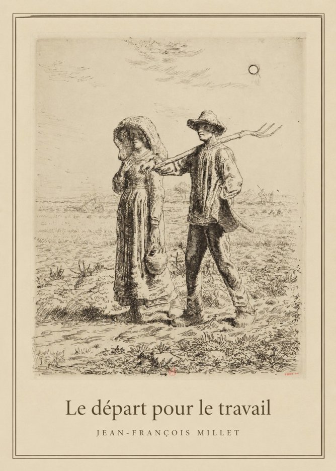 Jean-François Millet Le Départ Pour Le Travail II No4 - Poszter